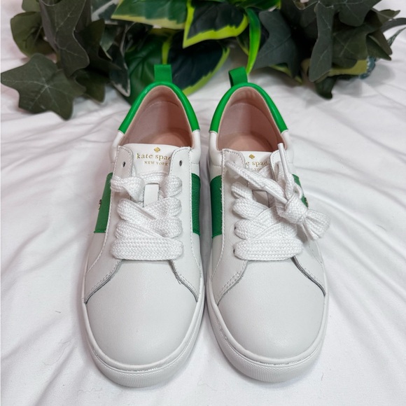 Kate Spade White and Green Sneakers - Picture 2 of 7